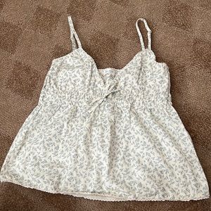 Brandy Melville (John Galt) floral crop top with adjustable straps